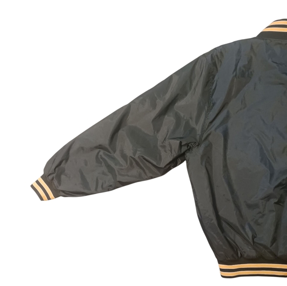 Vintage Satin Varsity Team Old English Bomber Jacket (M) - Picture 11 of 16